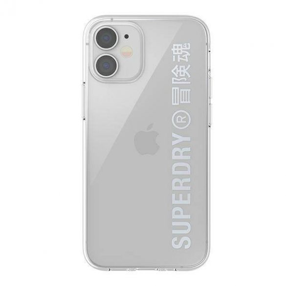 Husa transparenta SuperDry Snap iPhone 12 mini husa srebrny/argintie 42590