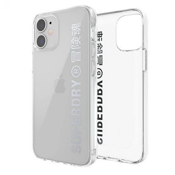 Husa transparenta SuperDry Snap iPhone 12 mini husa srebrny/argintie 42590