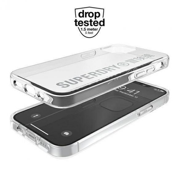 Husa transparenta SuperDry Snap iPhone 12 mini husa srebrny/argintie 42590