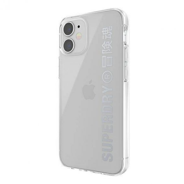 Husa transparenta SuperDry Snap iPhone 12 mini husa srebrny/argintie 42590