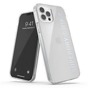 Husă transparentă SuperDry Snap iPhone 12/12 Pro și husă srebrny/argintiu 42591