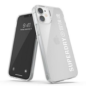 Husă transparentă SuperDry Snap iPhone 12 mini, biał/albă 42593