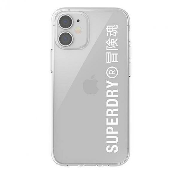 Husă transparentă SuperDry Snap iPhone 12 mini, biał/albă 42593