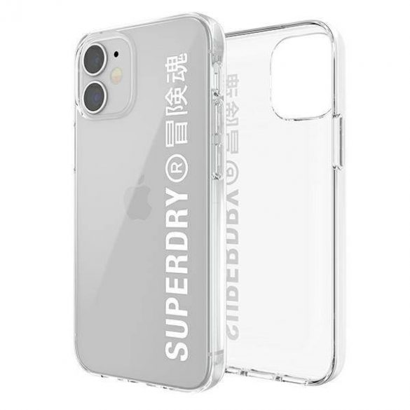 Husă transparentă SuperDry Snap iPhone 12 mini, biał/albă 42593