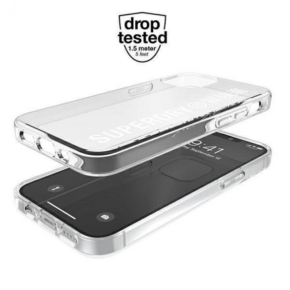 Husă transparentă SuperDry Snap iPhone 12 mini, biał/albă 42593