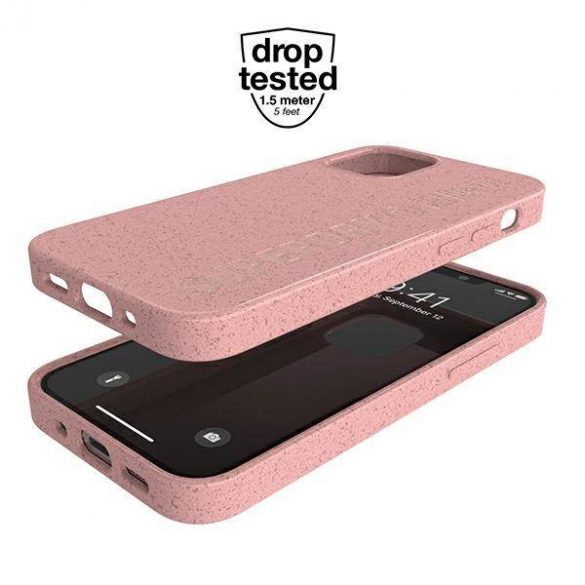 Husă compostabilă SuperDry Snap iPhone 12 mini, husă rożowy/roz 42620