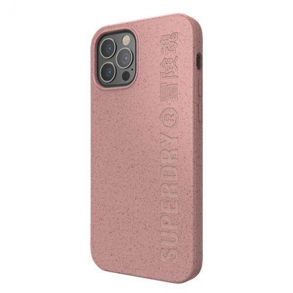 Husă compostabilă SuperDry Snap iPhone 12/12 Pro husă rożowy/roz 42621