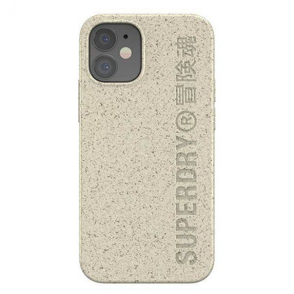 Husă compostabilă SuperDry Snap iPhone 12 mini husă piaskowy/sand 42623