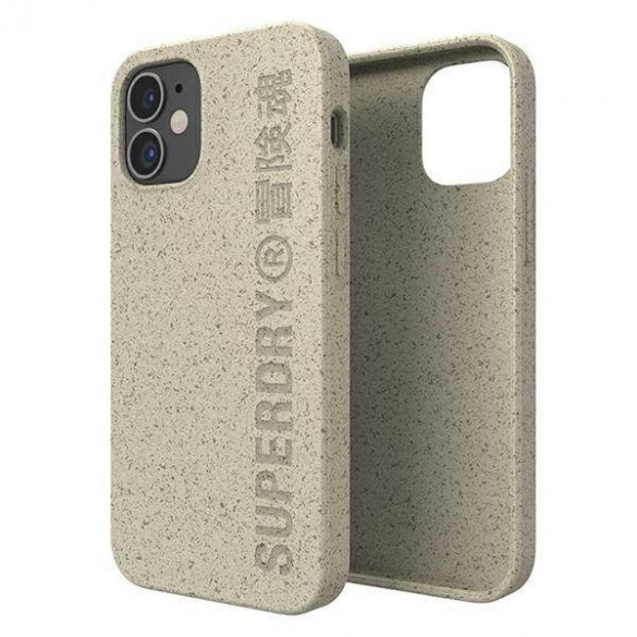 Husă compostabilă SuperDry Snap iPhone 12 mini husă piaskowy/sand 42623