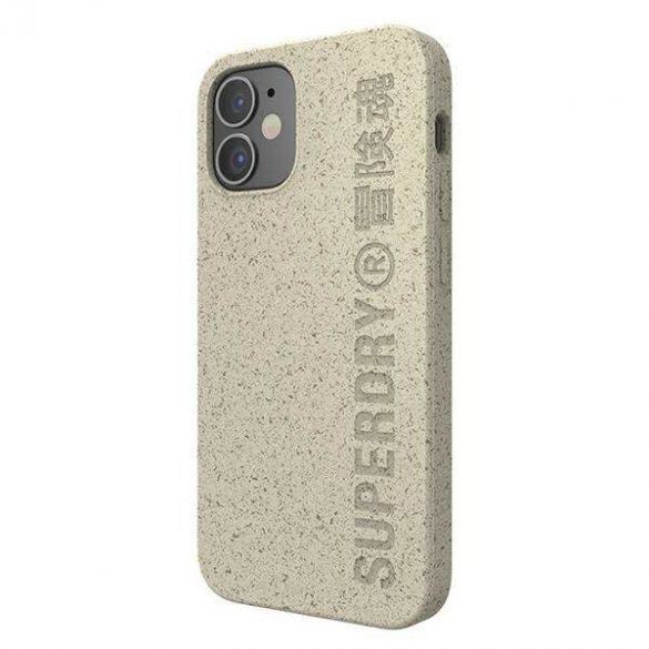 Husă compostabilă SuperDry Snap iPhone 12 mini husă piaskowy/sand 42623