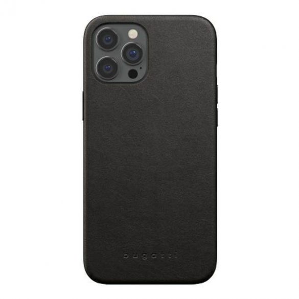 Husă Bugatti Porto Full Wrap pentru iPhone 12 Pro Max czarny/negru 42646