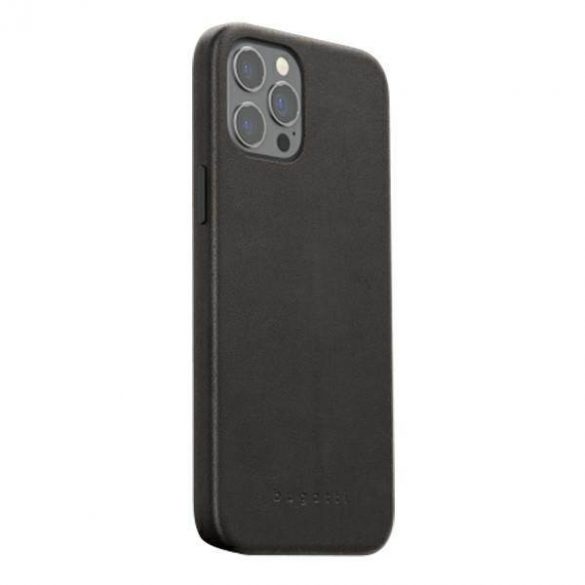 Husă Bugatti Porto Full Wrap pentru iPhone 12 Pro Max czarny/negru 42646