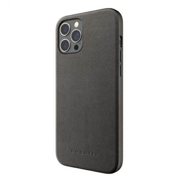 Husă Bugatti Porto Full Wrap pentru iPhone 12 Pro Max czarny/negru 42646