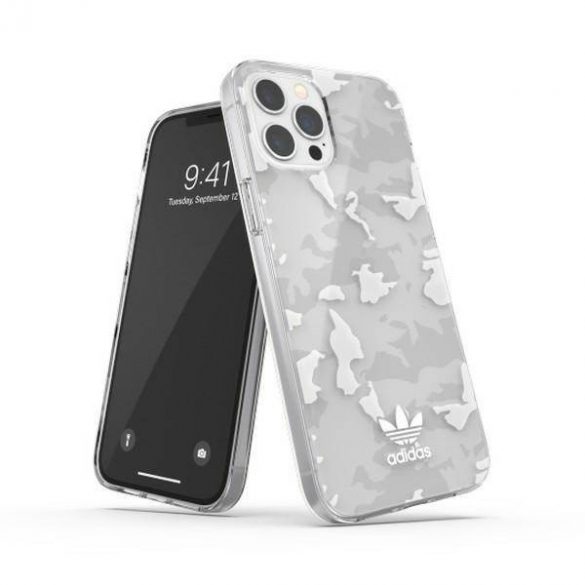 Husă Adidas OR SnapCase Camo iPhone 12 Pro Ma x przezroczysty/biły 43706