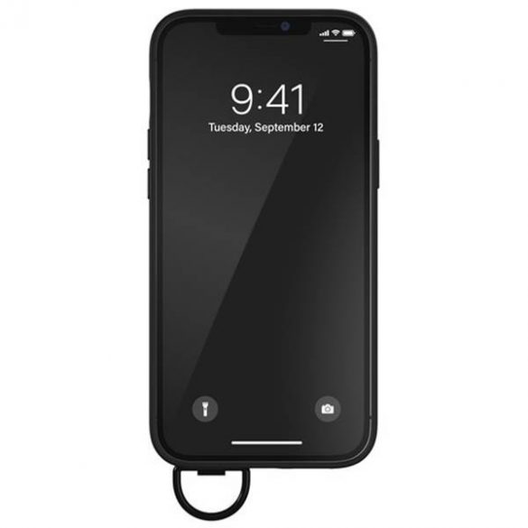 Husă cu curele de mână Diesel Utility Twill pentru iPhone 12/12 Pro czarno-pomarańczowy/negru-portocaliu 44288