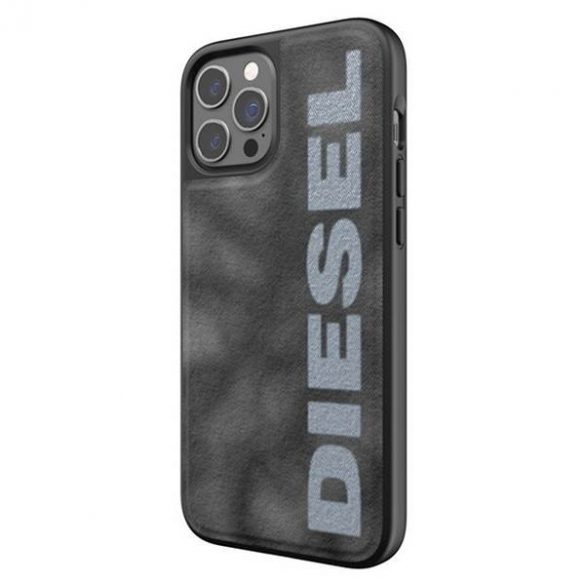 Husă modelată Diesel Bleached Denim pentru iPhone 12/12 Pro szaro-biały/gri-alb 44297