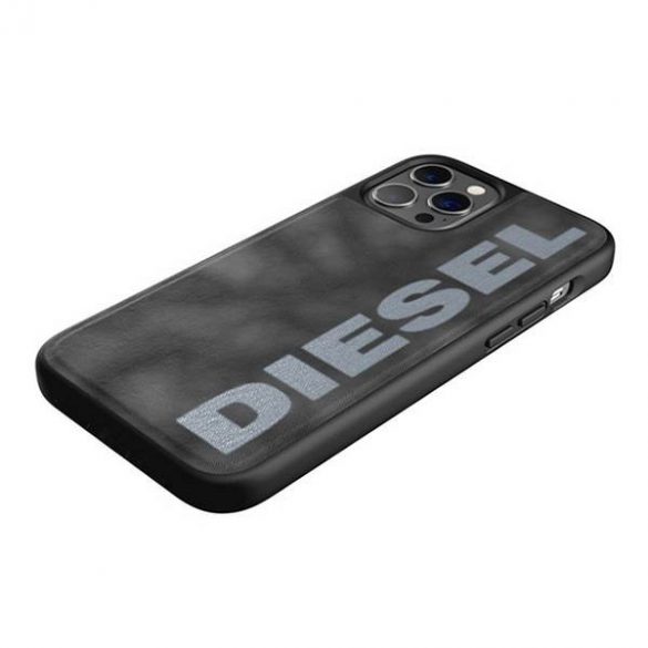 Husă modelată Diesel Bleached Denim pentru iPhone 12/12 Pro szaro-biały/gri-alb 44297