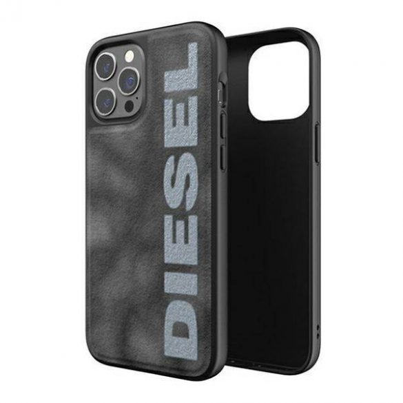 Husă modelată Diesel Bleached Denim pentru iPhone 12/12 Pro szaro-biały/gri-alb 44297