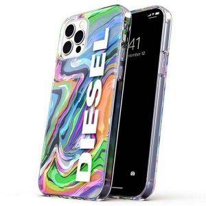 Husă Diesel Clear Digital Holographic AOP iPhone 12/12 Pro husă holograficzny-biały/holografică-albă 44315