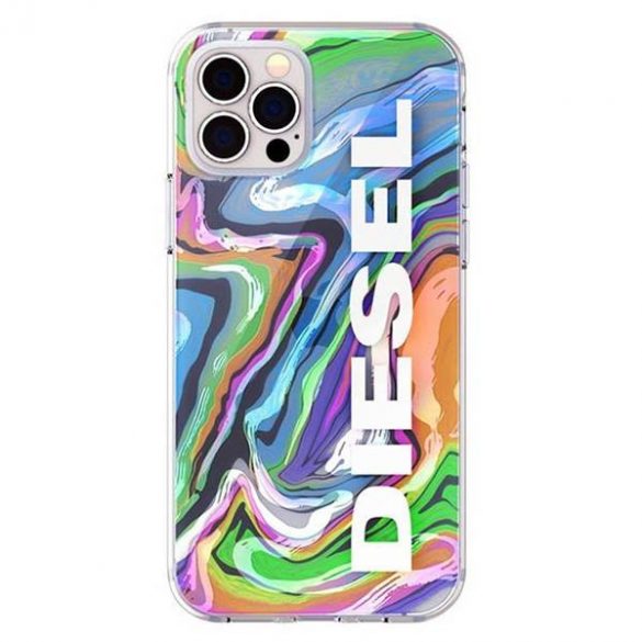 Husă Diesel Clear Digital Holographic AOP iPhone 12/12 Pro husă holograficzny-biały/holografică-albă 44315