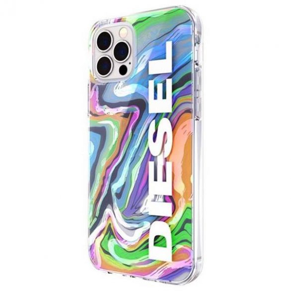 Husă Diesel Clear Digital Holographic AOP iPhone 12/12 Pro husă holograficzny-biały/holografică-albă 44315