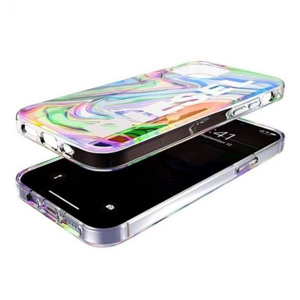 Husă Diesel Clear Digital Holographic AOP iPhone 12/12 Pro husă holograficzny-biały/holografică-albă 44315