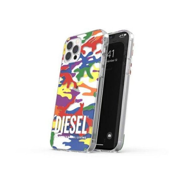 Husă transparentă Diesel Pride Camo AOP pentru iPhone 12/12 Pro multicolor/colorat 44332