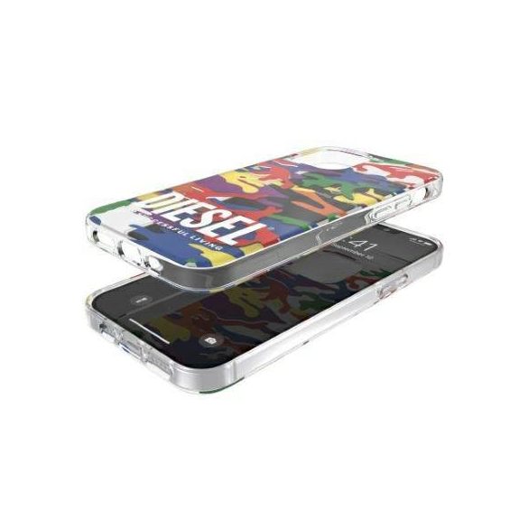 Husă transparentă Diesel Pride Camo AOP pentru iPhone 12/12 Pro multicolor/colorat 44332