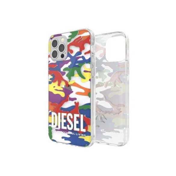 Husă transparentă Diesel Pride Camo AOP pentru iPhone 12/12 Pro multicolor/colorat 44332