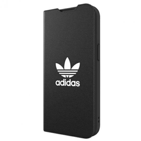 Husă Adidas OR Booklet BASIC iPhone 13 / 14 / 15 6,1" biały/negru alb 47086