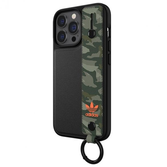 Husă Adidas OR cu curea de mână iPhone 13 Pro /13 6,1 czarno-zielony/negru-verde 47111"