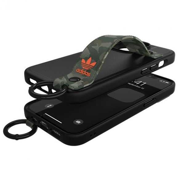 Husă Adidas OR cu curea de mână iPhone 13 Pro /13 6,1 czarno-zielony/negru-verde 47111"