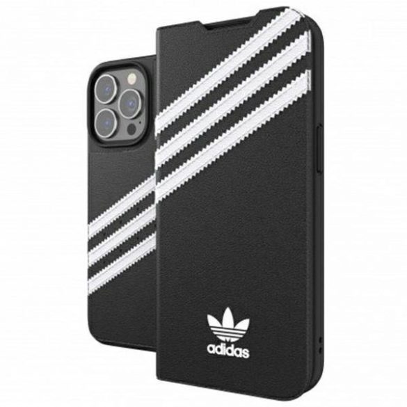 Husă Adidas OR Booklet PU iPhone 13 Pro / 13 6,1" biały/negru alb 47112