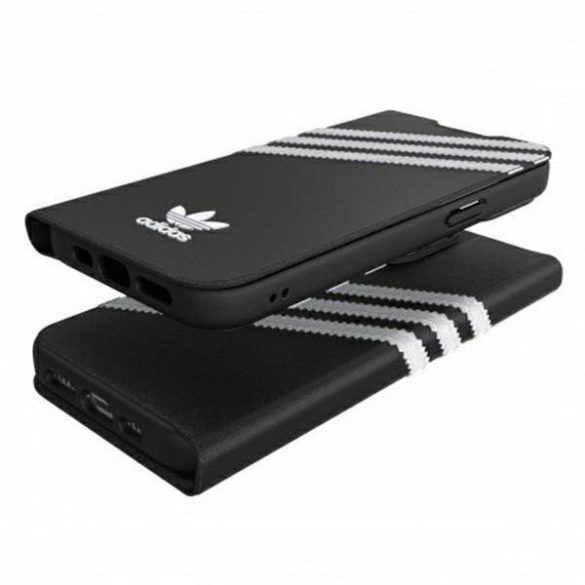 Husă Adidas OR Booklet PU iPhone 13 Pro / 13 6,1" biały/negru alb 47112