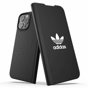 Husă Adidas OR Booklet BASIC iPhone 13 Pro Max 6,7" bialy/negru alb 47127