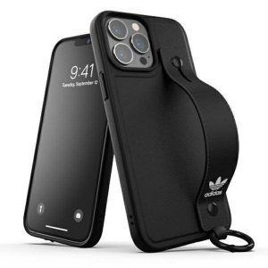 Husă Adidas OR cu curea de mână pentru iPhone 13 Pro Max 6,7 inchi, negru/negru 47139