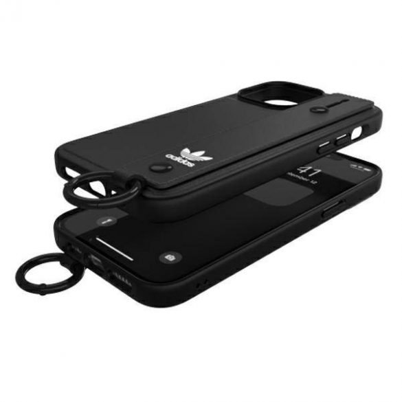 Husă Adidas OR cu curea de mână pentru iPhone 13 Pro Max 6,7 inchi, negru/negru 47139