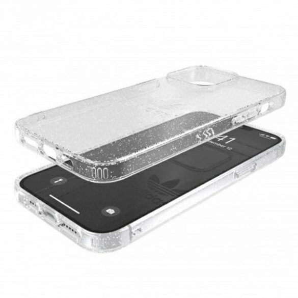 Adidas OR Husă de protecție pentru iPhone 13 Pro Max 6,7" Husă transparentă cu sclipici 47148