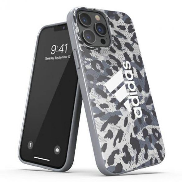 Husă Adidas OR Snap Leopard iPhone 13 Pro Max 6,7" szary/gri 47262