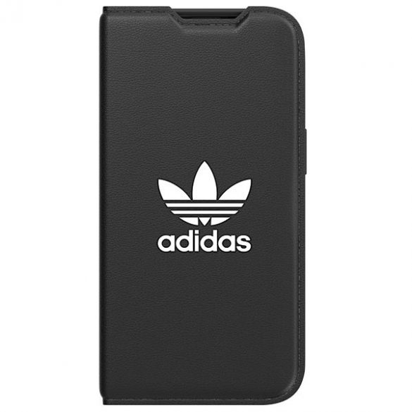 Husă Adidas OR Booklet BASIC iPhone 14 / 15 / 13 6.1" biały/negru alb 50181