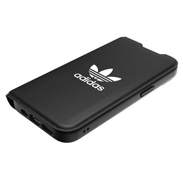 Husă Adidas OR Booklet BASIC iPhone 14 / 15 / 13 6.1" biały/negru alb 50181