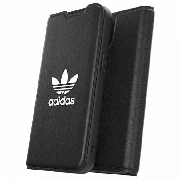 Husă Adidas OR Booklet BASIC iPhone 14 / 15 / 13 6.1" biały/negru alb 50181