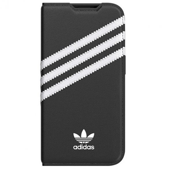 Husă Adidas OR Booklet PU iPhone 14 Pro czarno biały/negru alb 50196