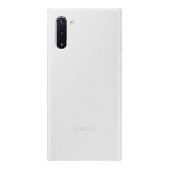 Etui Husă din piele pentru Samsung EF-VN970LW Note 10 N970 biały/alb