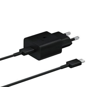 Ład. siec. Samsung EP-T1510XB 15W încărcare rapidă + cablu USB-C/USB-C negru/negru