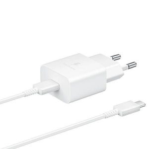 Ład. siec. Samsung EP-T1510XW 15W încărcare rapidă + kabel USB-C/USB-C alb/alb