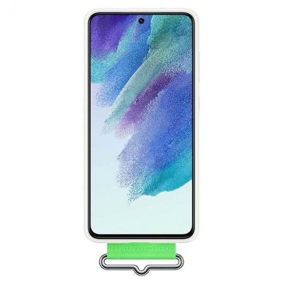 Etui Samsung EF-GG990TW S21 G990 biały/alb Husă silicon cu cureaua