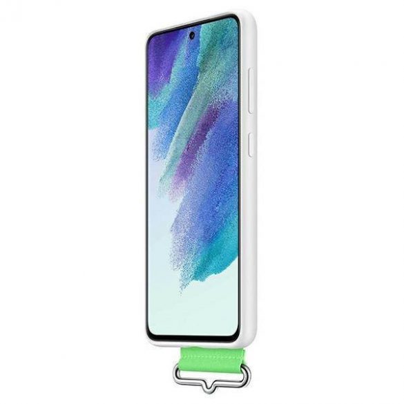 Etui Samsung EF-GG990TW S21 G990 biały/alb Husă silicon cu cureaua