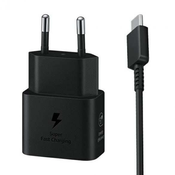 Ład. siec. Samsung EP-T2510XB 25W Fast Charge + cablu USB-C/USB-C czarny/negru