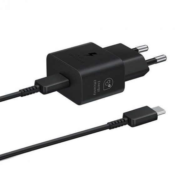 Ład. siec. Samsung EP-T2510XB 25W Fast Charge + cablu USB-C/USB-C czarny/negru